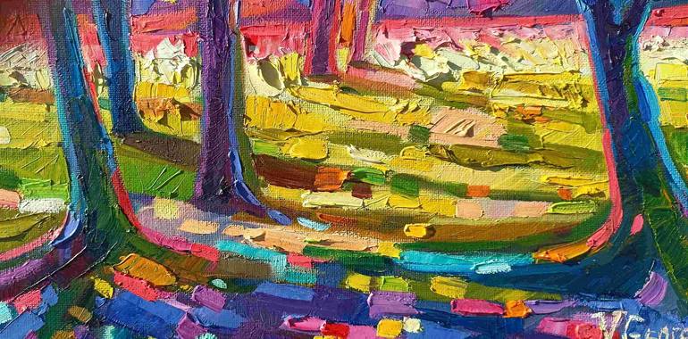 Original Abstract Expressionism Tree Painting by Vanya Georgieva