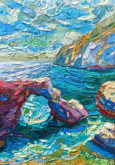 Original Cubism Seascape Paintings by Vanya Georgieva