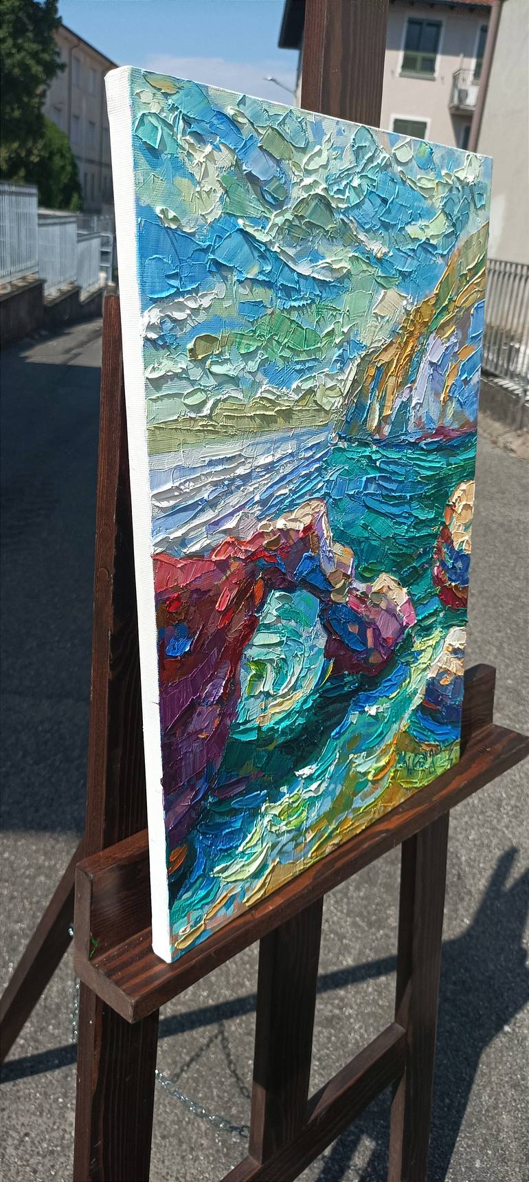 Original Cubism Seascape Painting by Vanya Georgieva