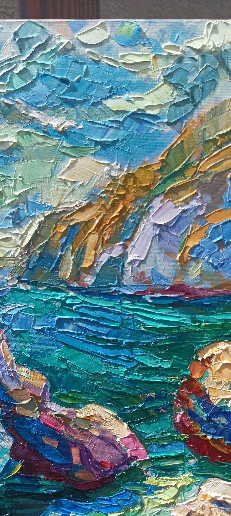 Original Cubism Seascape Painting by Vanya Georgieva