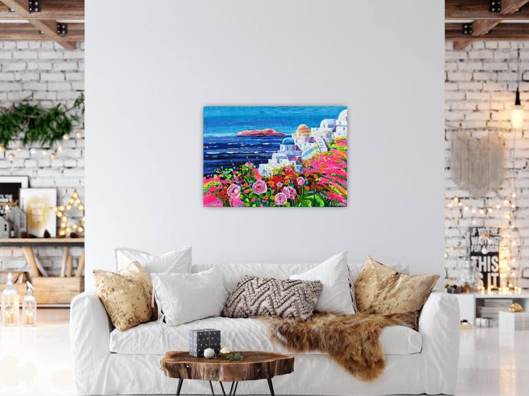 Original Abstract Expressionism Seascape Painting by Vanya Georgieva