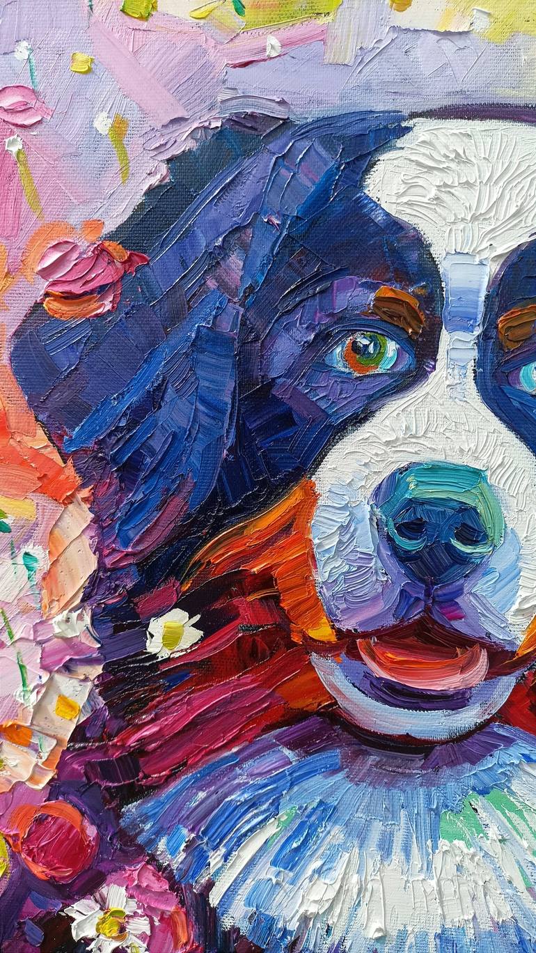Original Contemporary Dogs Painting by Vanya Georgieva