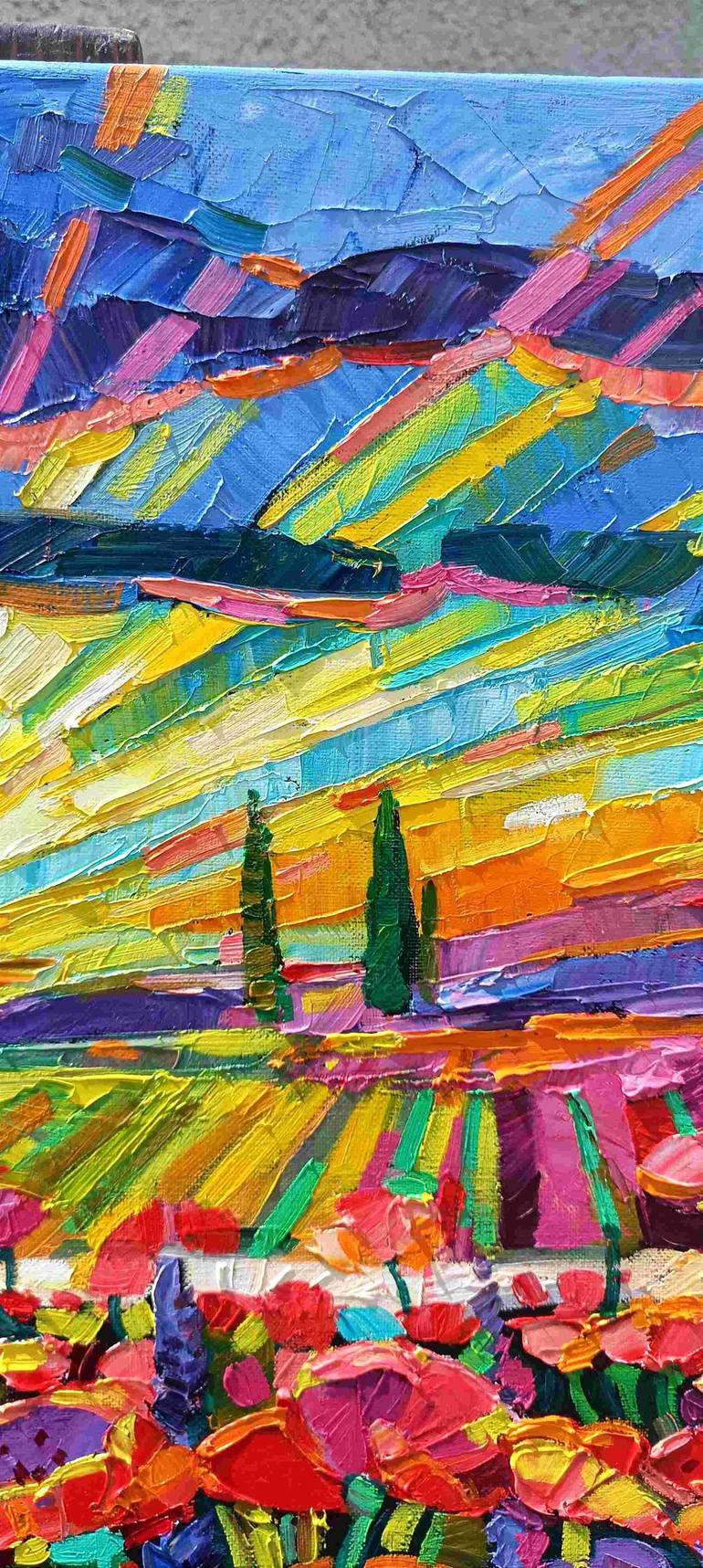 Original Abstract Expressionism Landscape Painting by Vanya Georgieva