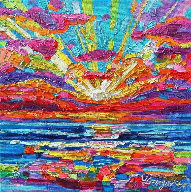 Print of Abstract Expressionism Seascape Paintings by Vanya Georgieva