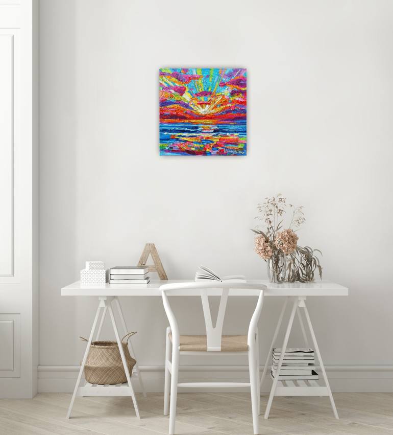 Original Abstract Expressionism Seascape Painting by Vanya Georgieva