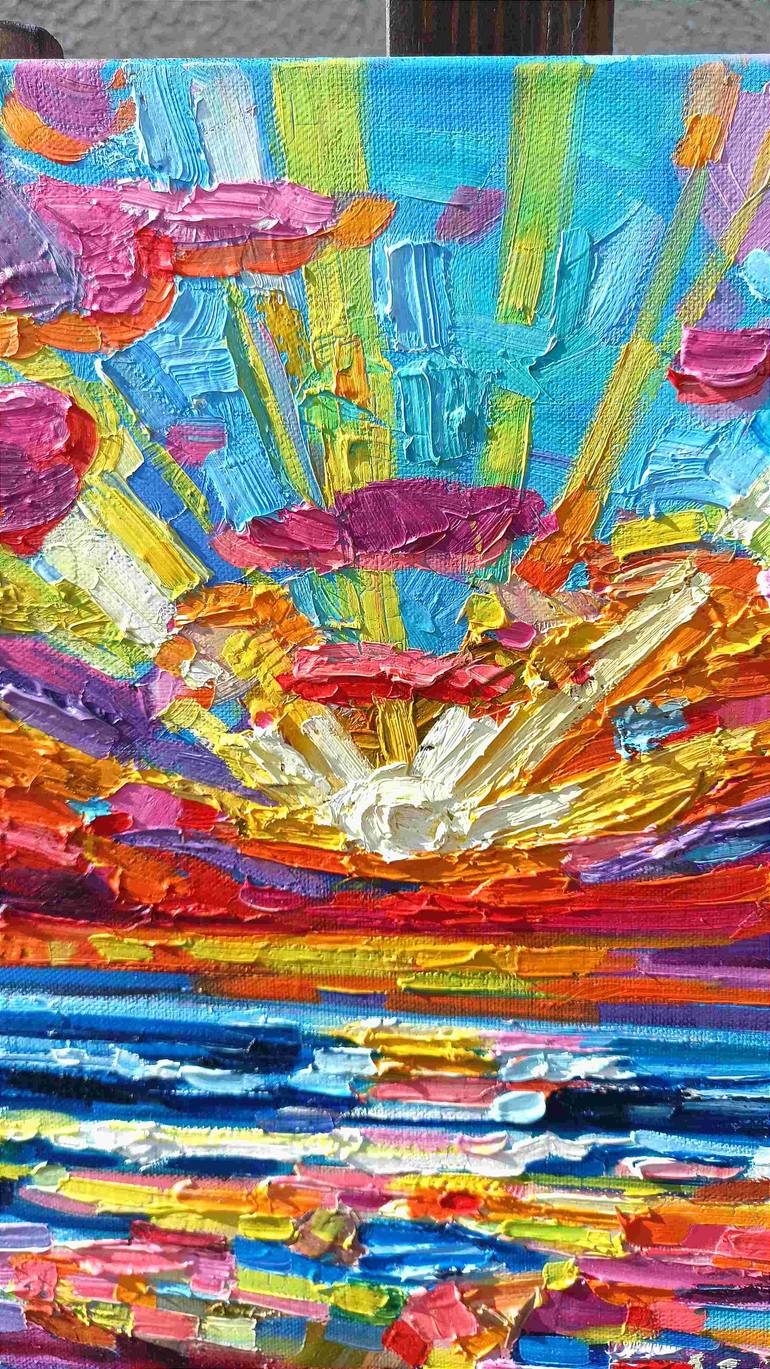 Original Abstract Expressionism Seascape Painting by Vanya Georgieva