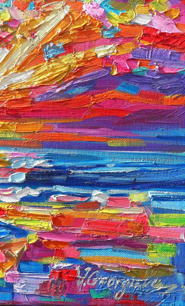 Original Abstract Expressionism Seascape Painting by Vanya Georgieva