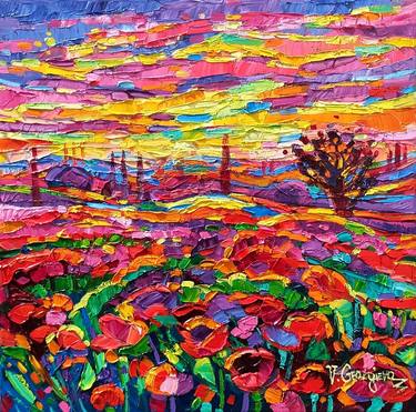 Original Abstract Expressionism Landscape Paintings by Vanya Georgieva