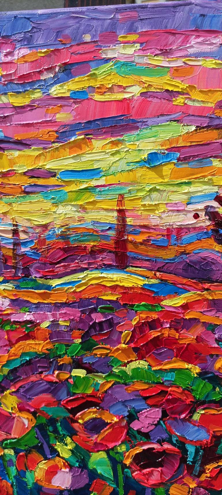 Original Abstract Expressionism Landscape Painting by Vanya Georgieva