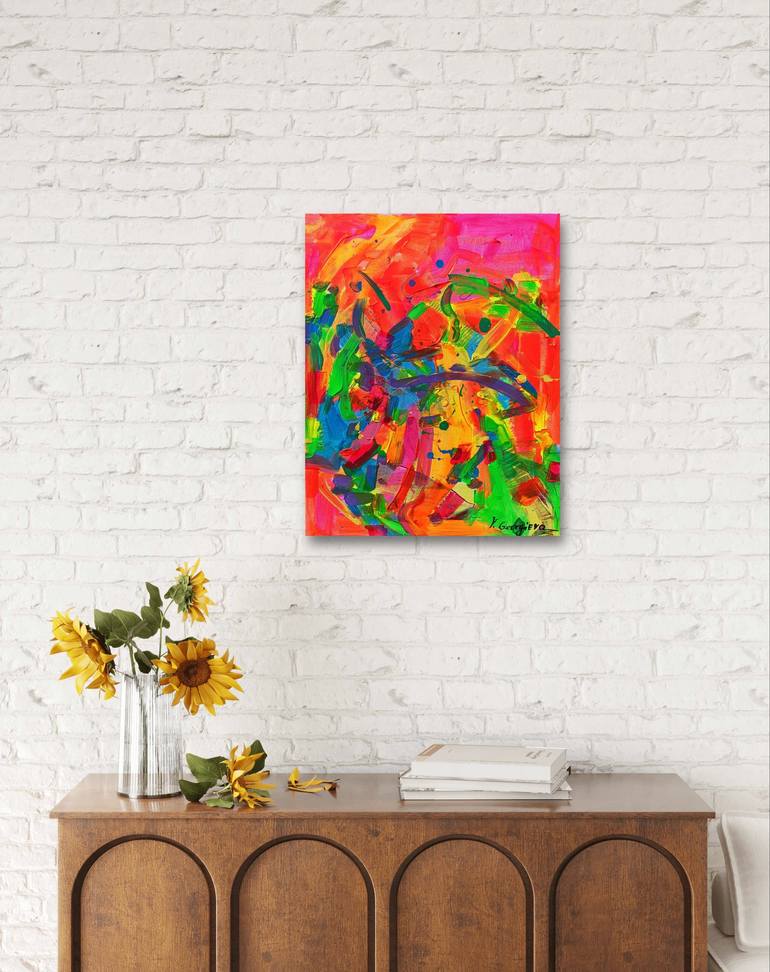 Original Art Deco Abstract Painting by Vanya Georgieva