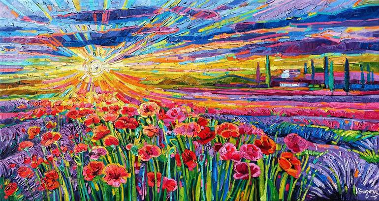Print of Abstract Expressionism Landscape Paintings by Vanya Georgieva