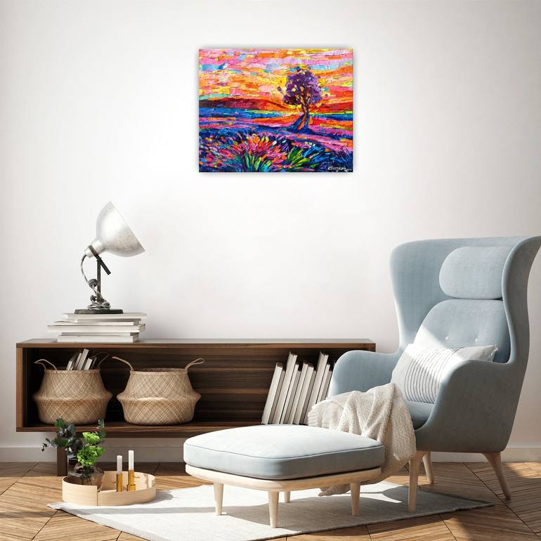 Original Abstract Expressionism Landscape Painting by Vanya Georgieva