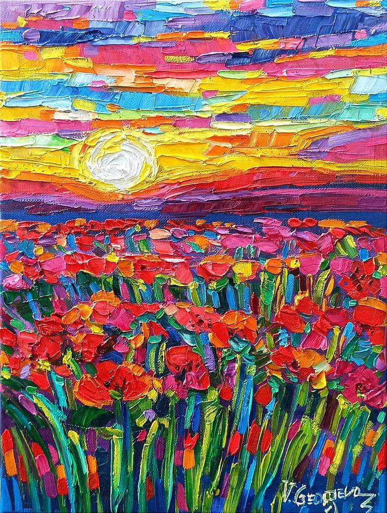 Print of Abstract Expressionism Landscape Paintings by Vanya Georgieva