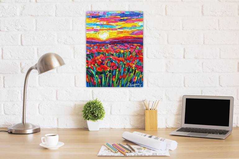 Original Abstract Expressionism Landscape Painting by Vanya Georgieva