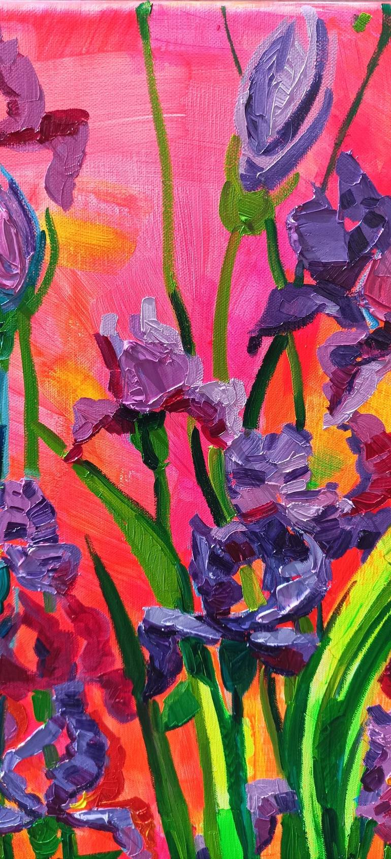 Original Abstract Expressionism Floral Painting by Vanya Georgieva