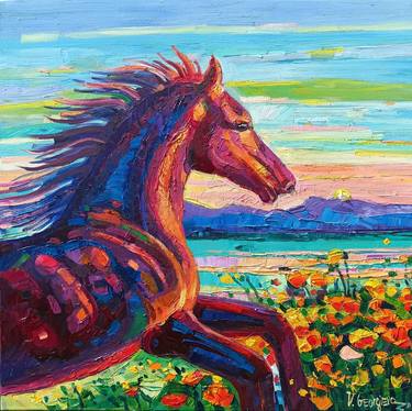 Print of Abstract Expressionism Horse Paintings by Vanya Georgieva