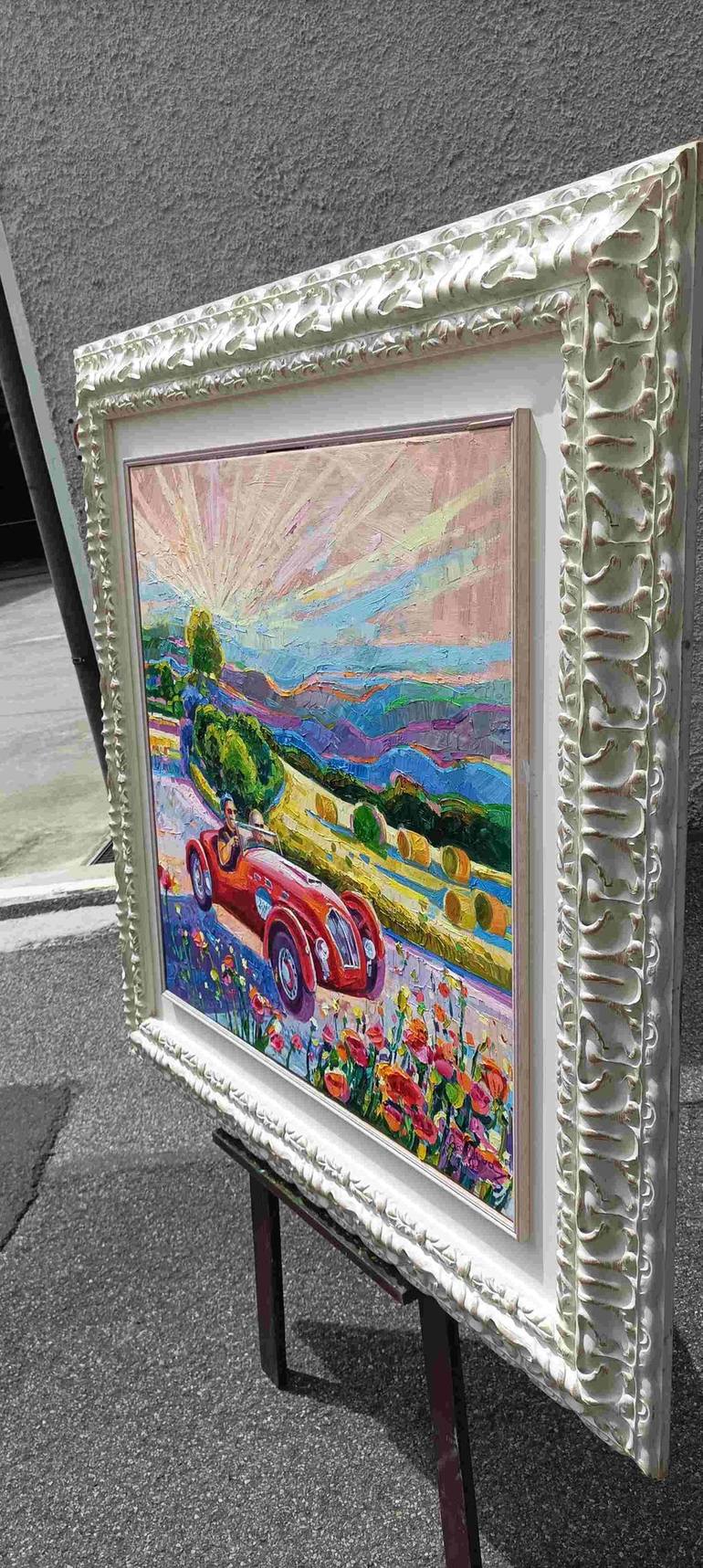 Original Abstract Expressionism Car Painting by Vanya Georgieva