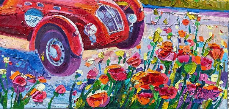 Original Car Painting by Vanya Georgieva