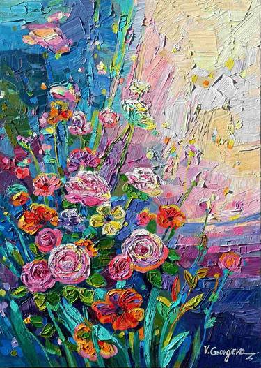 Print of Impressionism Floral Paintings by Vanya Georgieva