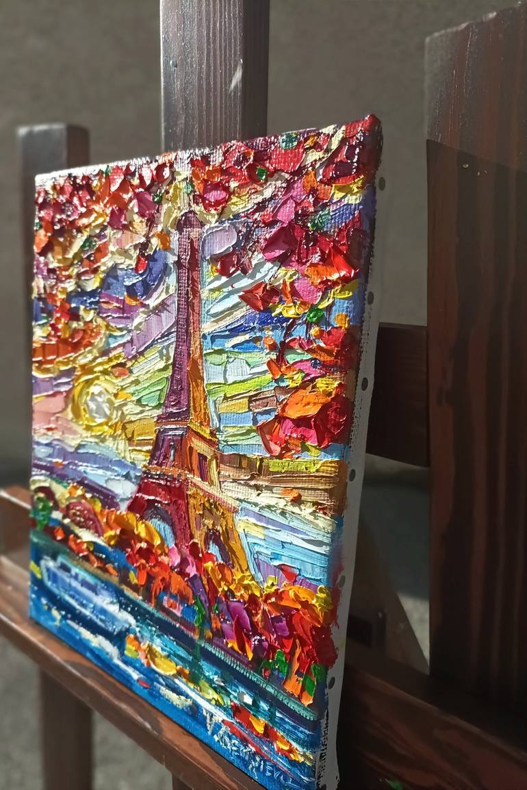 Original Abstract Expressionism Cities Painting by Vanya Georgieva