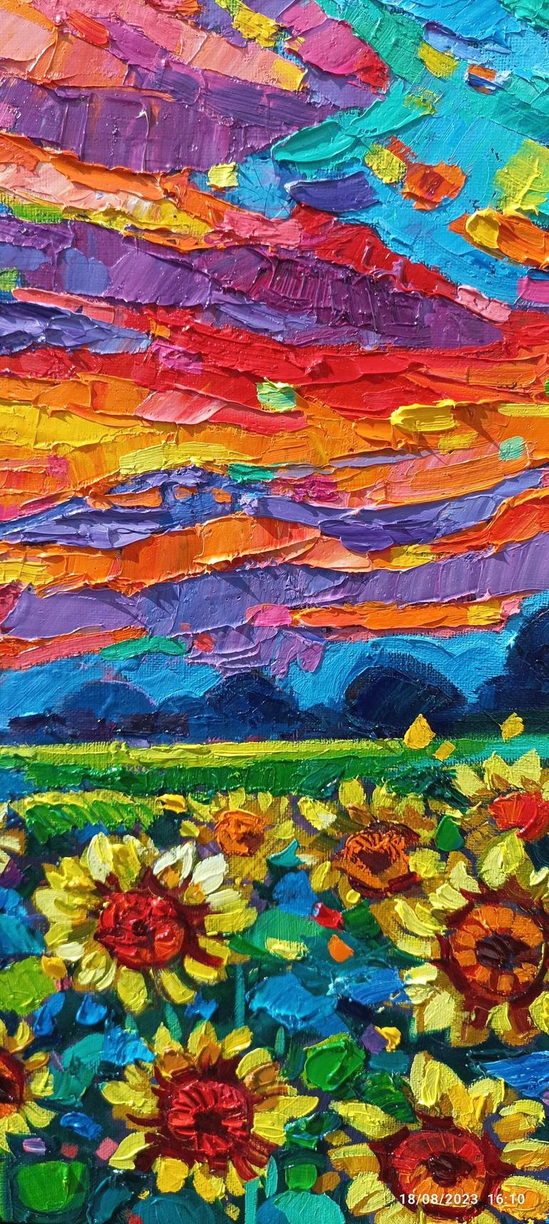 Original Abstract Expressionism Landscape Painting by Vanya Georgieva