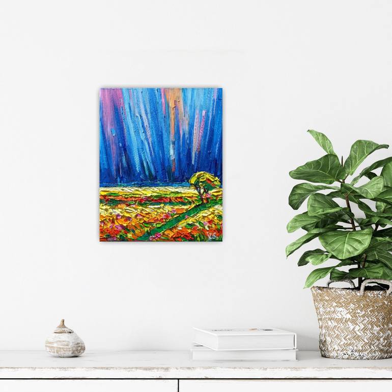 Original Abstract Expressionism Landscape Painting by Vanya Georgieva