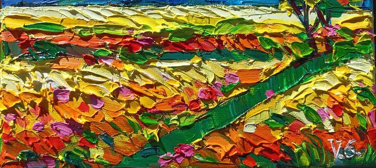 Original Abstract Expressionism Landscape Painting by Vanya Georgieva