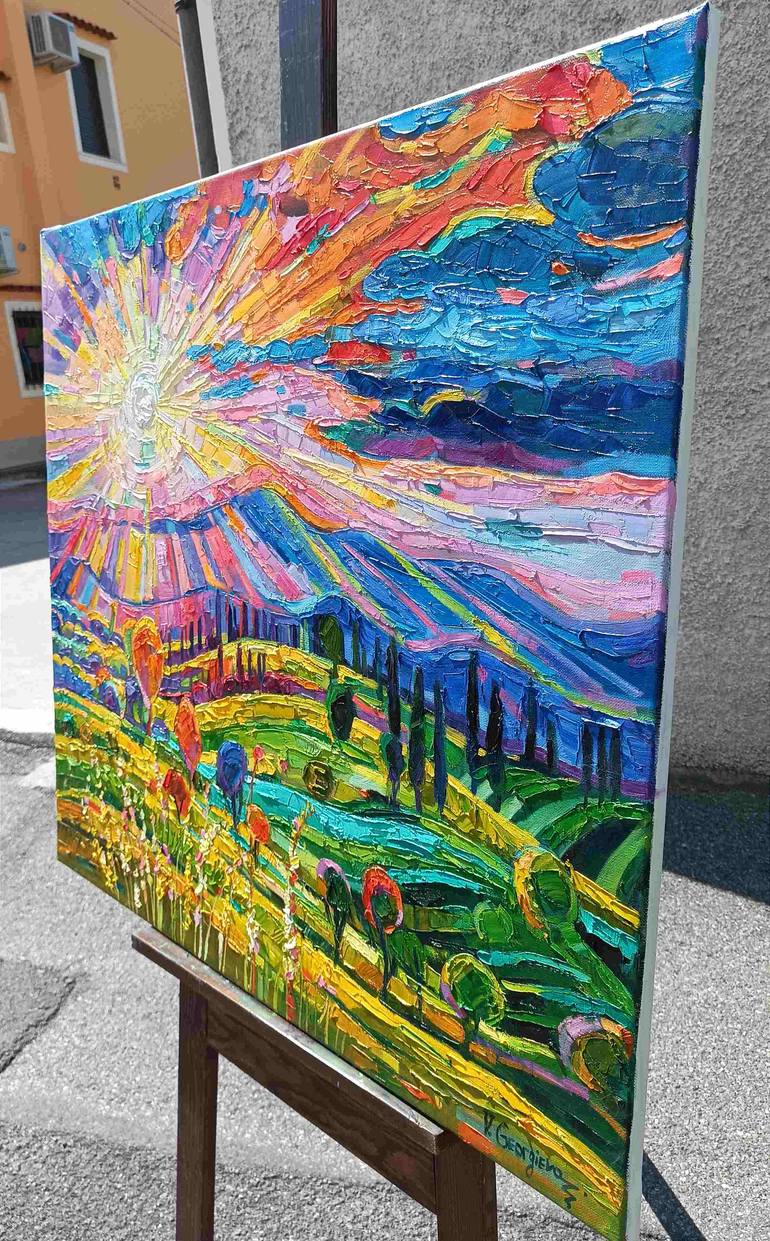 Original Abstract Expressionism Landscape Painting by Vanya Georgieva