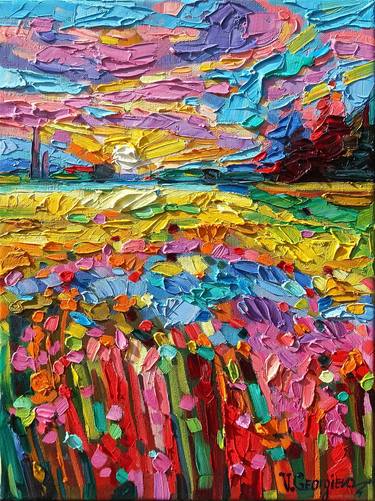Original Abstract Expressionism Landscape Paintings by Vanya Georgieva