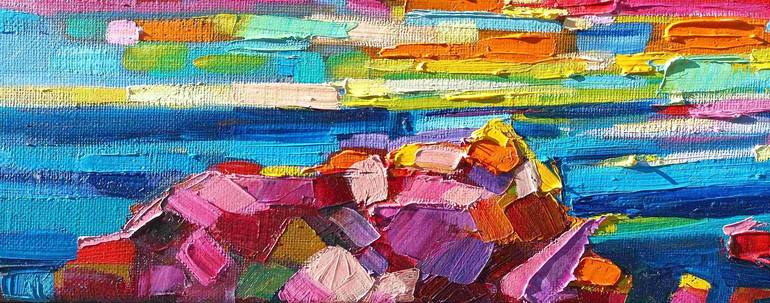 Original Abstract Expressionism Seascape Painting by Vanya Georgieva