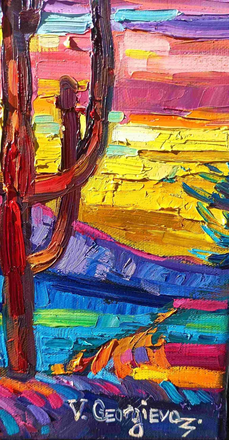 Original Abstract Expressionism Landscape Painting by Vanya Georgieva