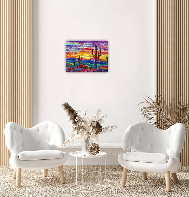 Original Abstract Expressionism Landscape Painting by Vanya Georgieva