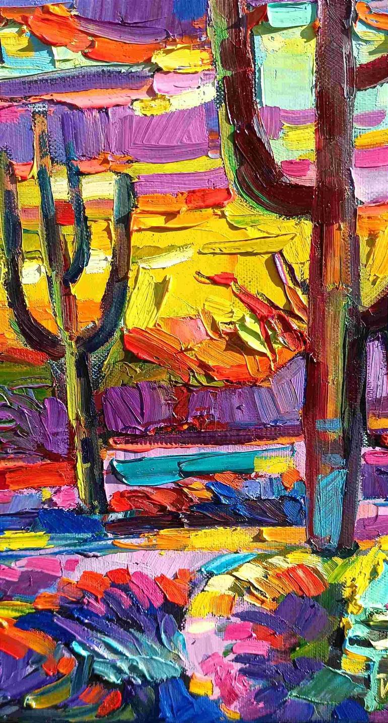 Original Abstract Expressionism Landscape Painting by Vanya Georgieva