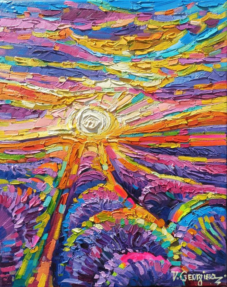 Print of Abstract Expressionism Landscape Paintings by Vanya Georgieva
