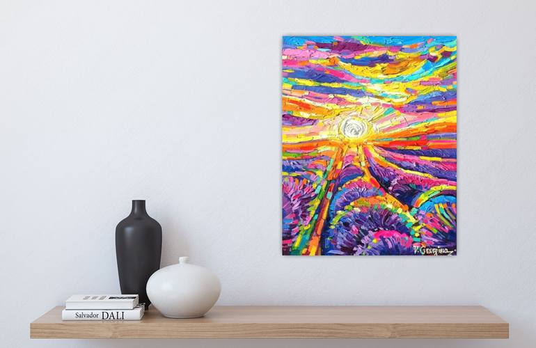 Original Abstract Expressionism Landscape Painting by Vanya Georgieva