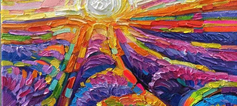 Original Abstract Expressionism Landscape Painting by Vanya Georgieva