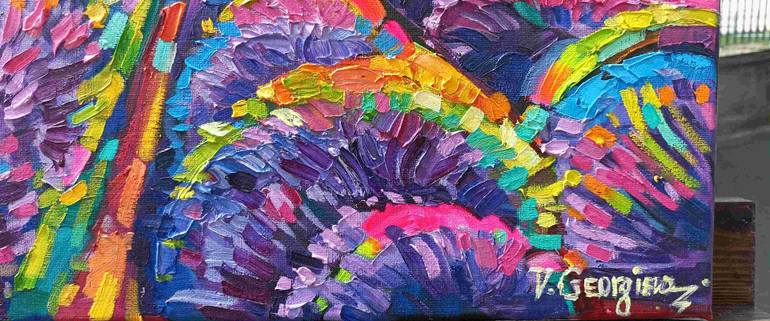 Original Abstract Expressionism Landscape Painting by Vanya Georgieva