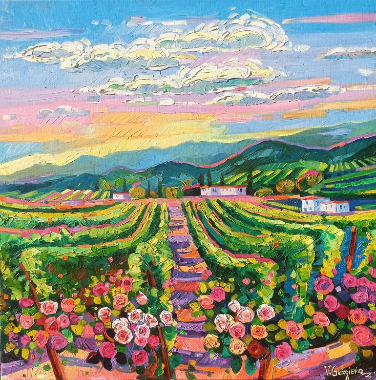 Print of Abstract Expressionism Landscape Paintings by Vanya Georgieva