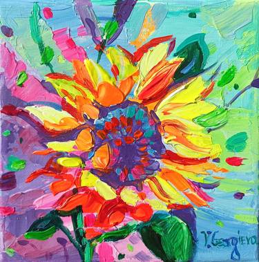 Original Abstract Expressionism Floral Paintings by Vanya Georgieva