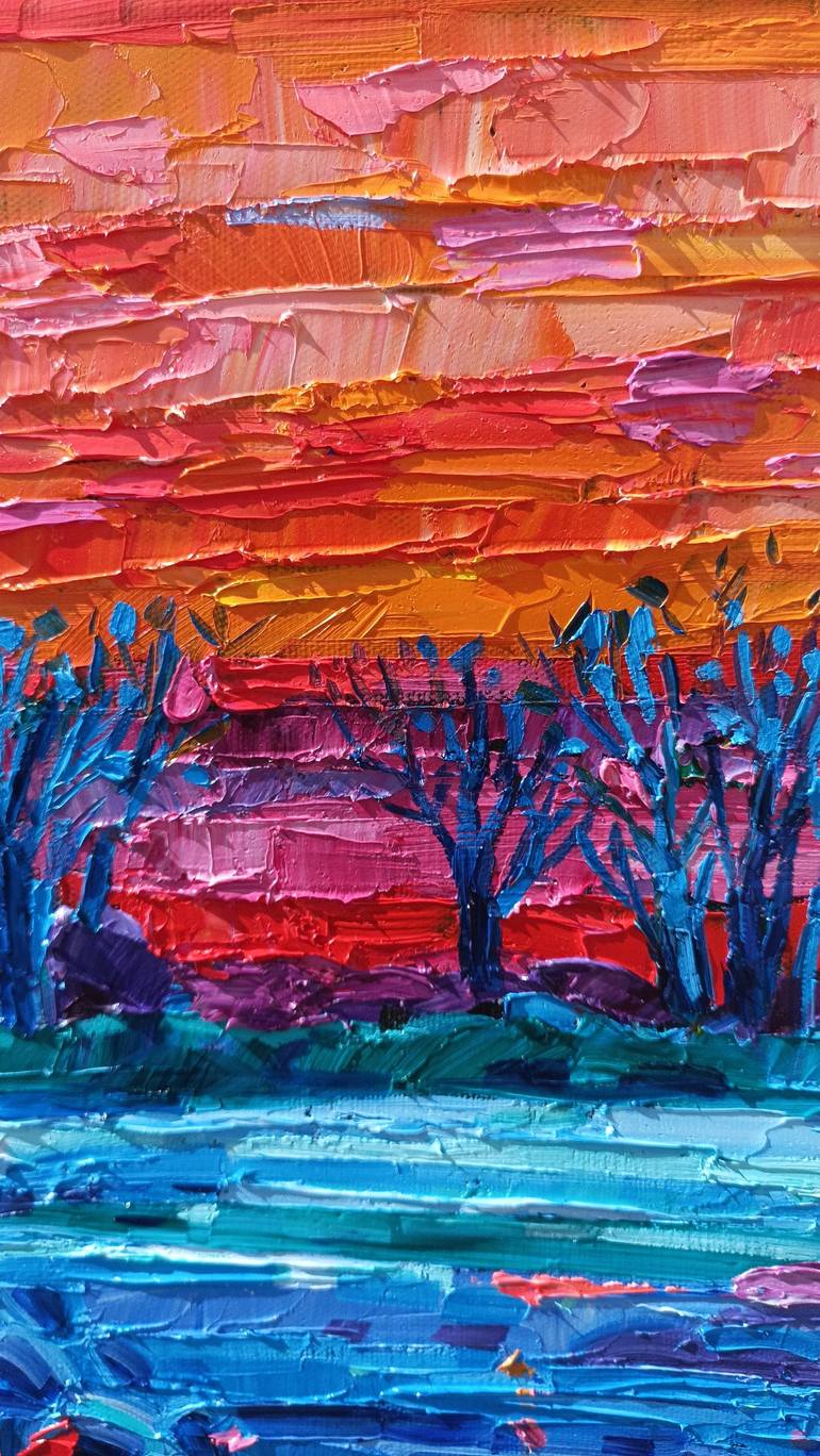 Original Abstract Expressionism Landscape Painting by Vanya Georgieva