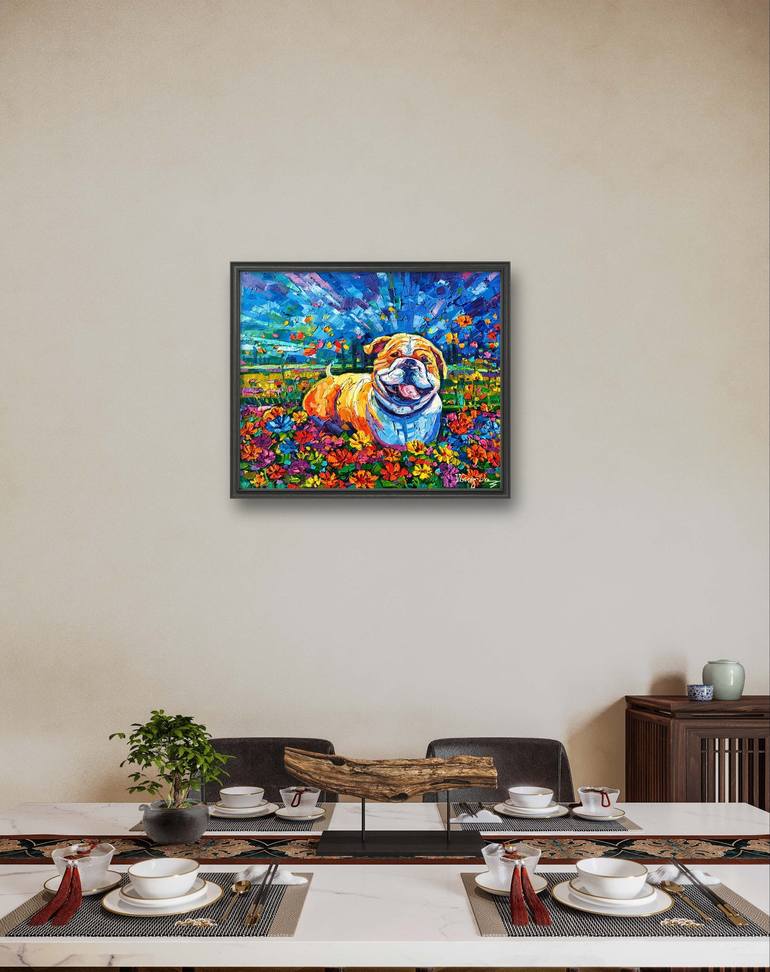 Original Abstract Dogs Painting by Vanya Georgieva