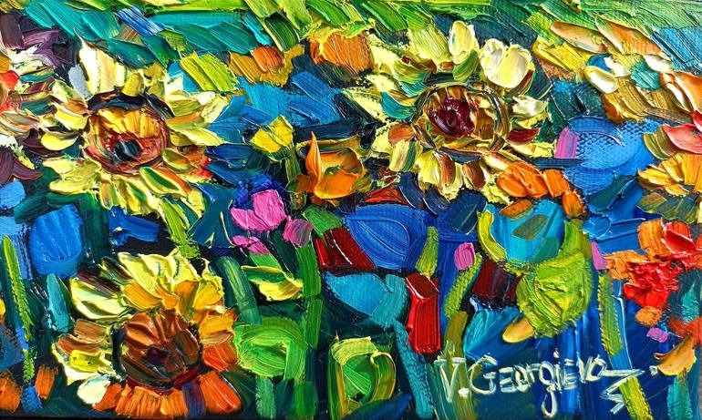 Original Abstract Expressionism Landscape Painting by Vanya Georgieva