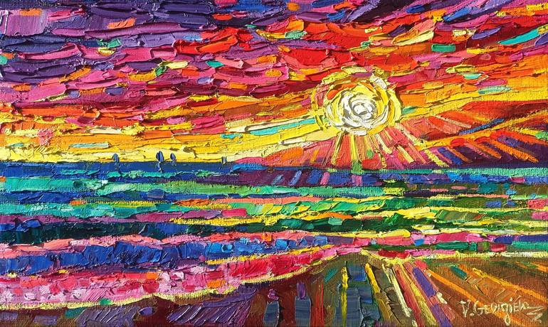 Print of Abstract Expressionism Seascape Paintings by Vanya Georgieva