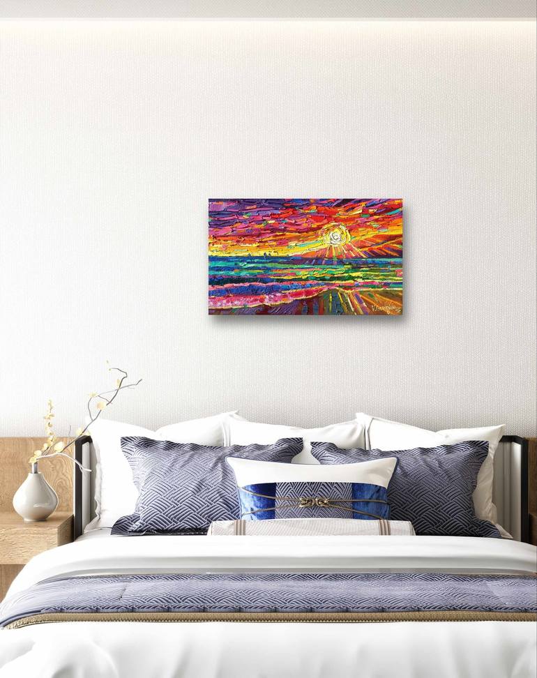 Original Abstract Expressionism Seascape Painting by Vanya Georgieva