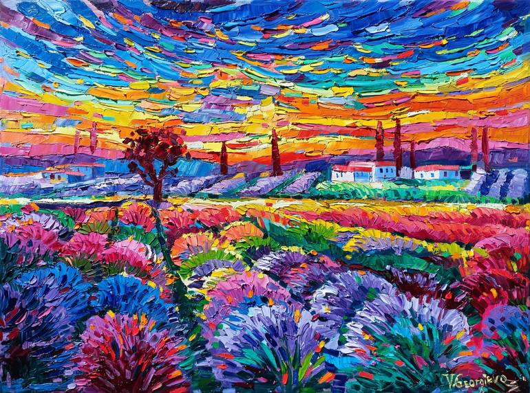 Print of Abstract Expressionism Landscape Paintings by Vanya Georgieva
