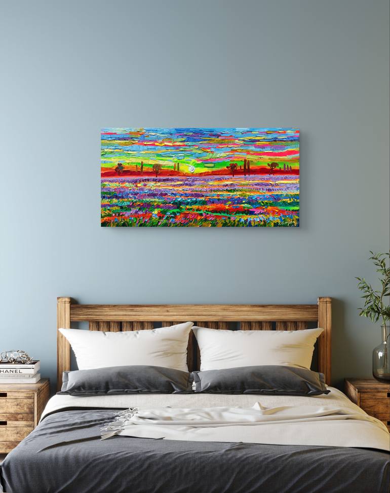 Original Abstract Expressionism Landscape Painting by Vanya Georgieva
