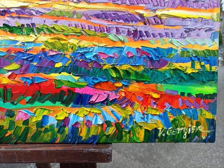 Original Abstract Expressionism Landscape Painting by Vanya Georgieva