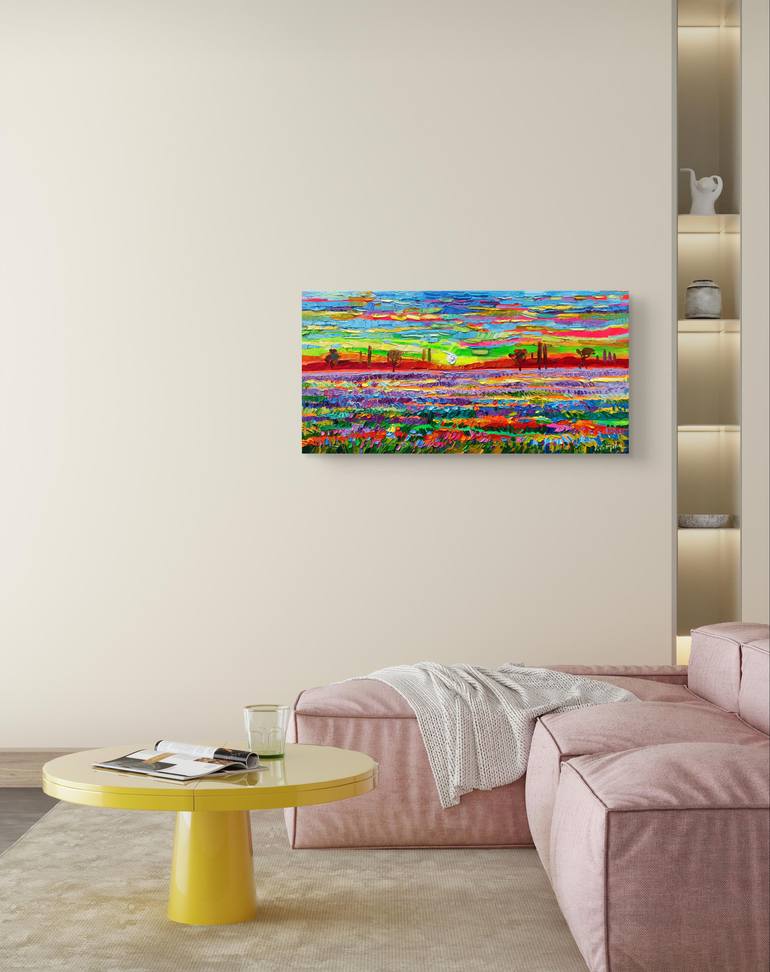 Original Abstract Expressionism Landscape Painting by Vanya Georgieva