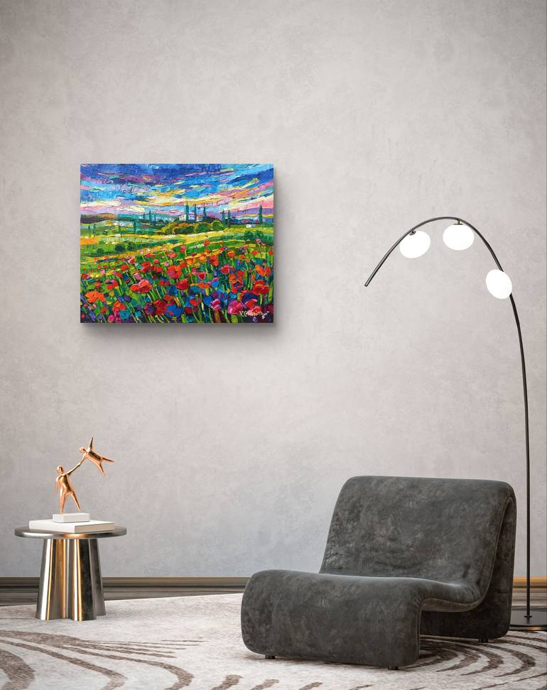 Original Abstract Expressionism Landscape Painting by Vanya Georgieva