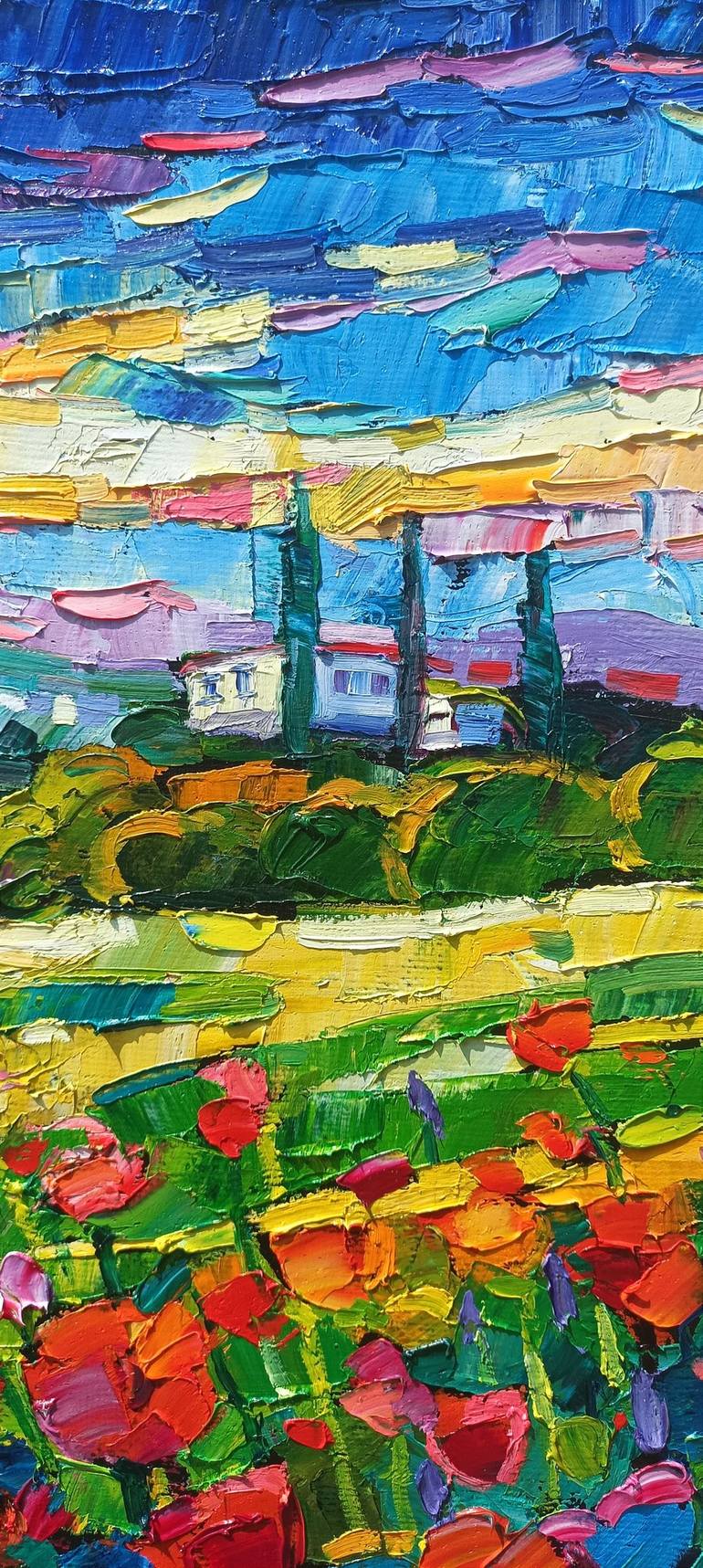 Original Abstract Expressionism Landscape Painting by Vanya Georgieva